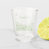 聖パトリックの日のシャムロパーソナライズされたック ショットグラス (裏面)