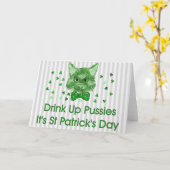 聖パトリックの日のスクレーパー猫 カード (黄色い花)