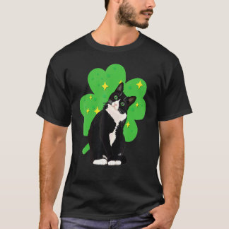 聖パトリックの日のタキシード猫 メンズ レディース キッズ C Tシャツ