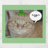 聖パトリックの日のタブビーキャット ビールラベル (シングルラベル)