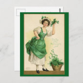 聖パトリックの日のトップ・オブ・ザ・モーニングヴィンテージ ポストカード (正面/裏面)