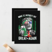 聖パトリックの日のトランプ風刺 Funny Make St Patrick's Day Great  ノートカード (正面/裏面インサイチュ)