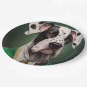 聖パトリックの日のドレスの大きなダン犬 ペーパープレート (アングル)