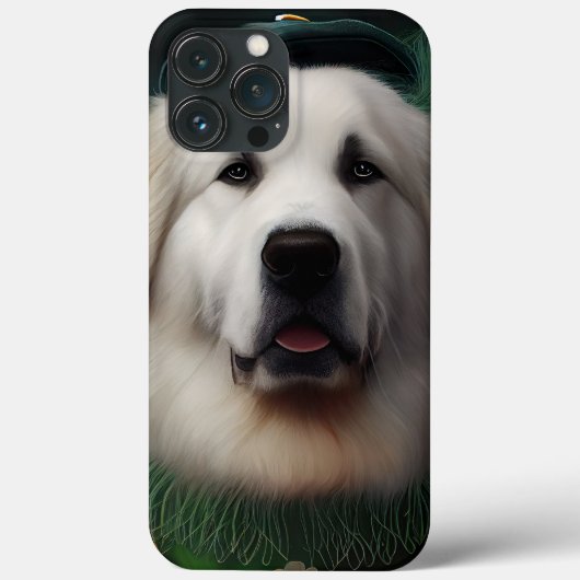 聖パトリックの日のドレスを着たピレネー犬 Case-Mate iPhoneケース (裏面)