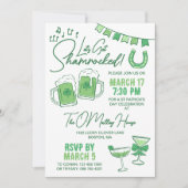 聖パトリックの日のパーティー Let's Get Shamrocked 招待状 (正面)