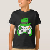 聖パトリックの日のビデオゲームコントローラー メンズ アイルランド風 Tシャツ (正面)
