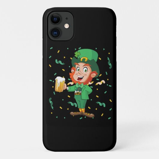聖パトリックの日のビールを飲むレプラコーン Case-Mate iPhoneケース (裏面)