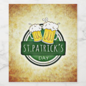 聖パトリックの日のビール ワインラベル (シングルラベル)