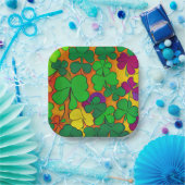 聖パトリックの日のプレートとシャムロック ペーパープレート (パーティー)