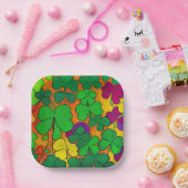 聖パトリックの日のプレートとシャムロック ペーパープレート (パーティー)