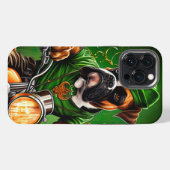 聖パトリックの日のボクサー犬の自転車 iPhoneケース (裏面横)
