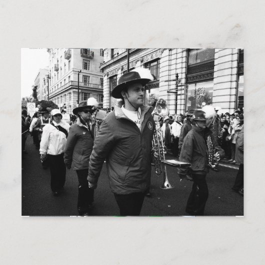 聖パトリックの日のミュージシャン ポストカード (正面)