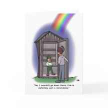 聖パトリックの日のユーモアのある漫画が描かれた折り紙のグリーティングカード