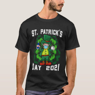 聖パトリックの日のレプリコーンのマスクトイレペーパー 隔離 Tシャツ
