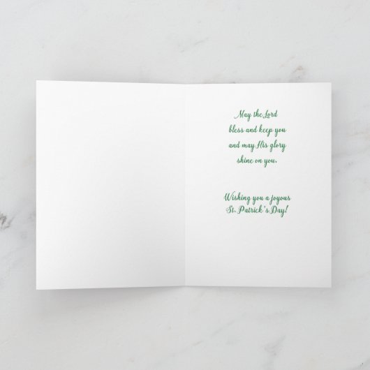 聖パトリックの日のロザリオカスタマイズ名の宗教的 カード (内部)