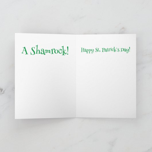 聖パトリックの日のロボットのグリーティングカード サンキューカード (内部)