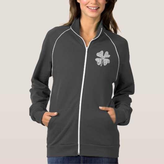 聖パトリックの日の女性用ジャケット |シャムロックグリーン パーカ (正面)