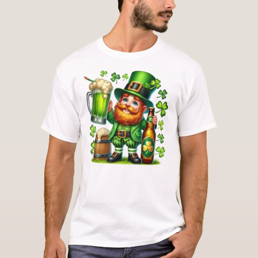 聖パトリックの日の妖精ビールデザイン-65218 Tシャツ (正面)