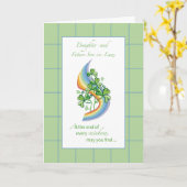 聖パトリックの日の娘と未来の息子 カード (黄色い花)