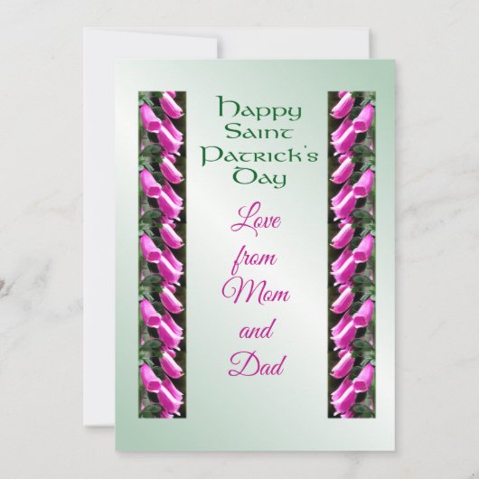 聖パトリックの日の娘と義理の息子への祝福 シーズンカード (裏面)