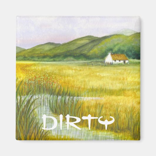 聖パトリックの日の皿ウォッシャーマグネットバイボンホーヴィー マグネット (正面)