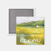 聖パトリックの日の皿ウォッシャーマグネットバイボンホーヴィー マグネット (正面/裏面)