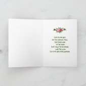 聖パトリックの日の祈りの言葉宗教的シャムロック シーズンカード (内部)