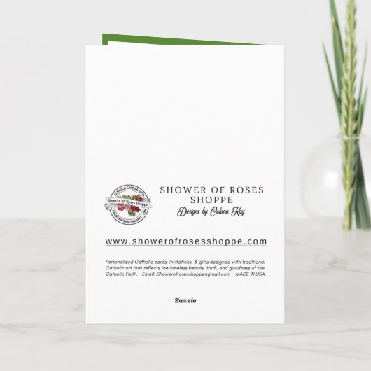 聖パトリックの日の祈りの言葉賛美の宗教的カード カード (裏面)