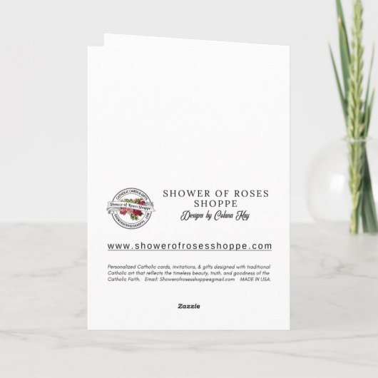 聖パトリックの日の祈りの言葉賛美の宗教的カード カード (裏面)