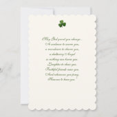 聖パトリックの日の祈りの言葉賛美の宗教 カード (裏面)