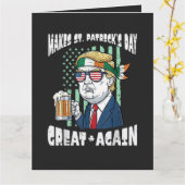 聖パトリックの日の素晴らしさを再び Saint Paddys カード (黄色い花)