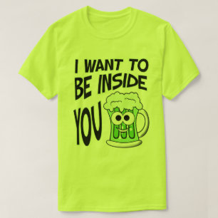 聖パトリックの日の緑おもしろいビールTシャツ Tシャツ