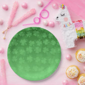 聖パトリックの日の緑のシャムロックのパタグラデーションーン ペーパープレート (パーティー)