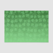 聖パトリックの日の緑のシャムロックのパタグラデーションーン 薄葉紙 (正面)