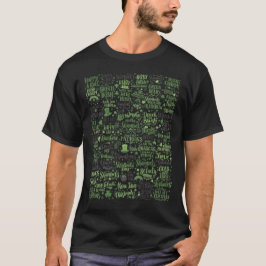 聖パトリックの日の緑のワードクラウド ユニセックスTシャツ Tシャツ