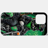 聖パトリックの日の自転車に乗る黒猫 Case-Mate iPhoneケース (裏面 (横))