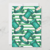 聖パトリックの日の赤ユニセックスちゃんシャワー 招待状 (裏面)