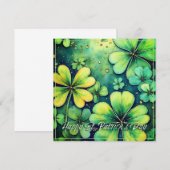 聖パトリックの日の運 – 水色シャームロック🍀✨ (正面/裏面)