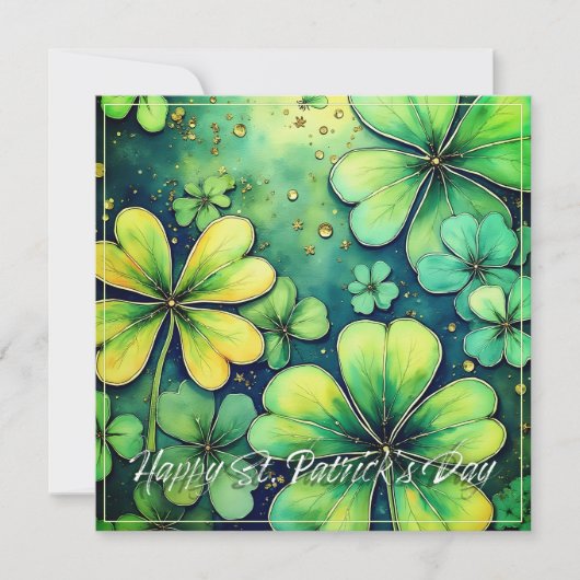 聖パトリックの日の運 – 水色シャームロック🍀✨ (正面)