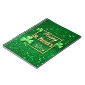 聖パトリックの日の金ゴールドシャムロック ノートブック (左側)