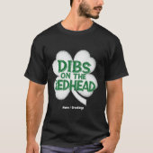 聖パトリックの日の面白いグッズ "赤毛の人に譲って" Tシャツ (正面)