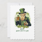 聖パトリックの日の騒ぎのためここにいます ヴィンテージ アイリッシュマン ビール 招待状 (裏面)