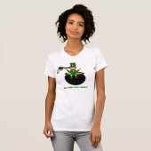 聖パトリックの日は幸運感じな女子Tシャツ Tシャツ (正面フル)