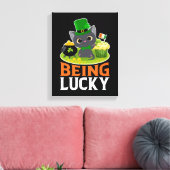 聖パトリックの日は幸運 キャンバスプリント (インサイチュ (リビング))