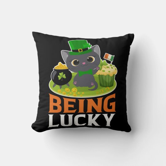 聖パトリックの日は幸運 クッション (正面)