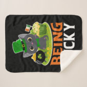 聖パトリックの日は幸運 シェルパブランケット (正面(横))