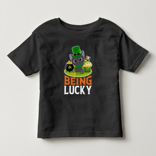 聖パトリックの日は幸運 トドラーTシャツ (正面)