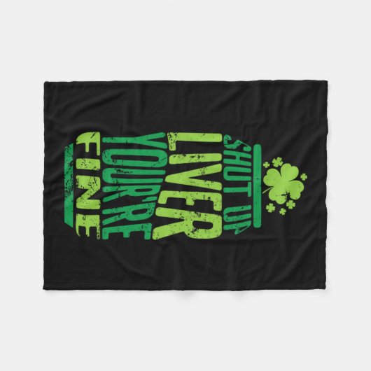 聖パトリックの日は肝臓を閉じる自分の祝福素晴らし フリースブランケット (正面(横))