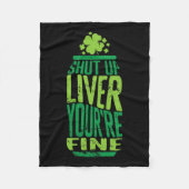 聖パトリックの日は肝臓を閉じる自分の祝福素晴らし フリースブランケット (正面)