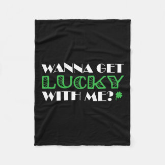 聖パトリックの日は運が良くなりたい フリースブランケット